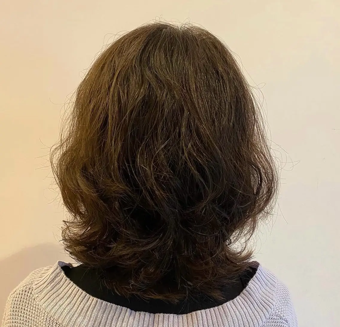 ミディアム パーマ カット パーマ ママ美容師 Tsuchiyaのヘアスタイル