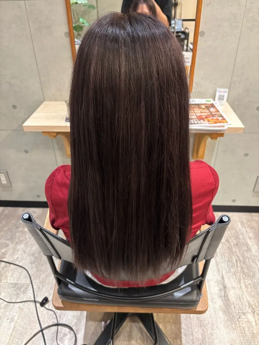 カラー ブラウンカラー ココアブラウン 島袋 聖加のヘアスタイル
