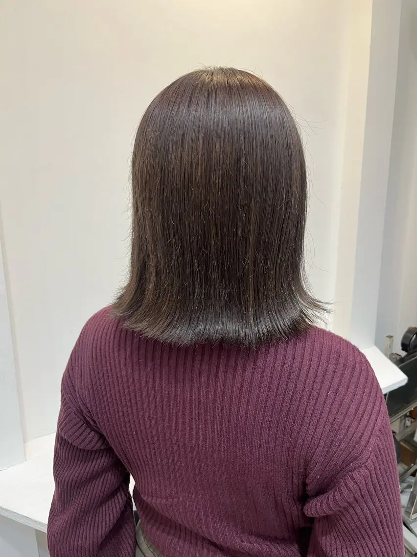 ミディアム トリートメント カット ヘアカラー トリートメント 無料カットモデル‪✨ ✂️Nanami🌷のヘアスタイル
