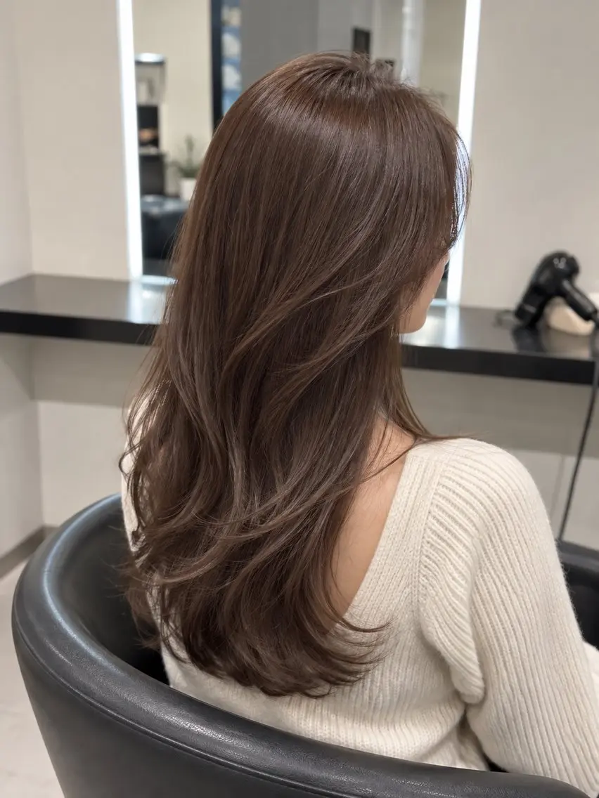 ミディアム カラー ブラウンカラー トリートメント 🌈ウルトワ水素 髪質改善naru🌈のヘアスタイル