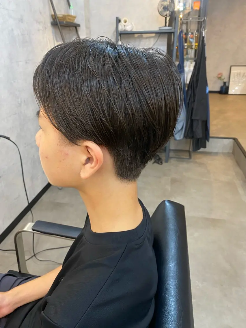 メンズ センターパート 学生（メンズ向け） ひばりヶ丘美容室 カット石井里佳のヘアスタイル