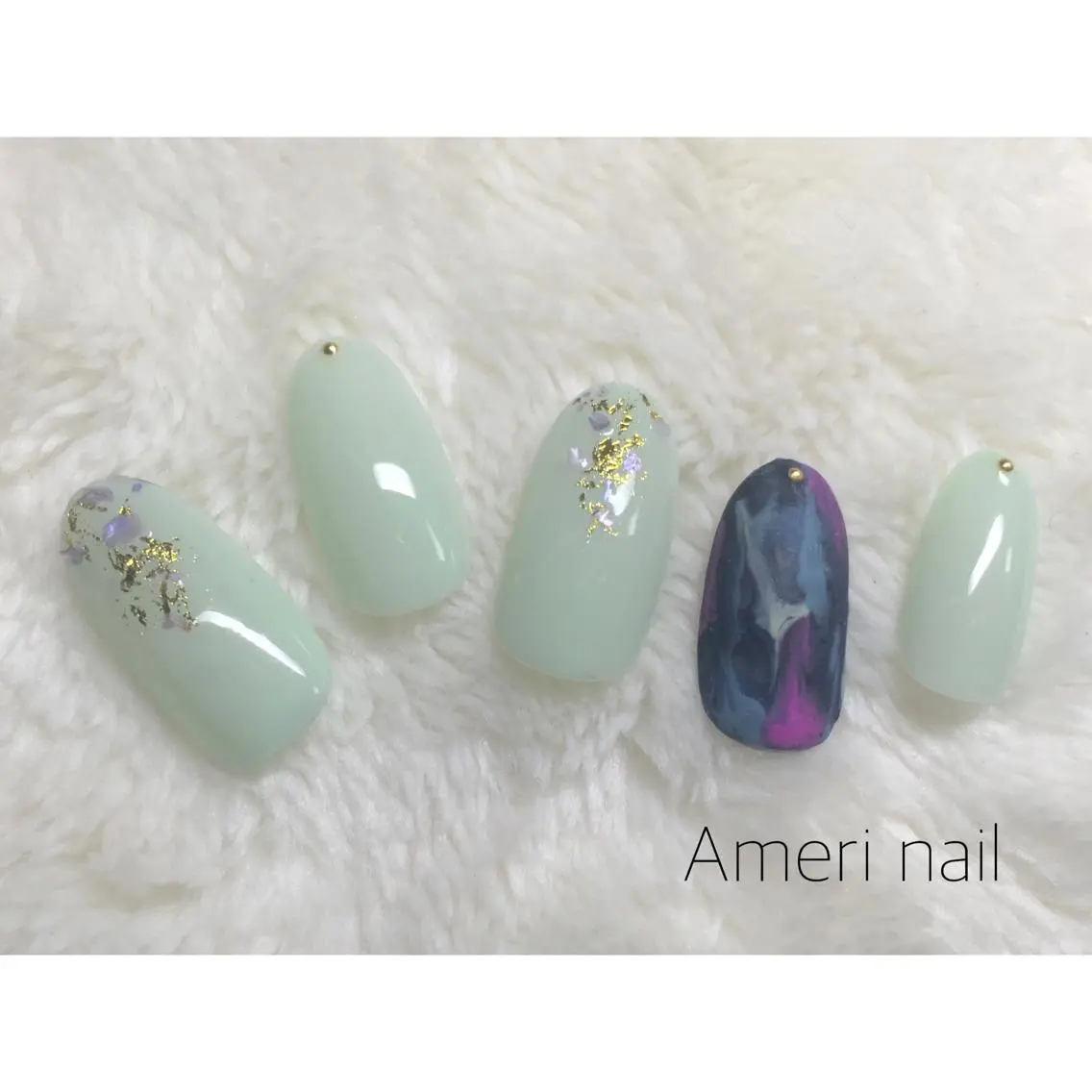 ネイル マットネイル 春ネイル Ameri nail /UKIのネイルデザイン