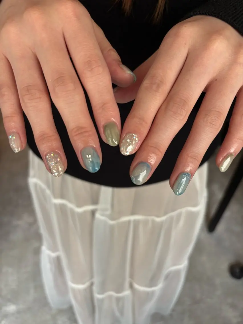 ネイル ニュアンスネイル ハンドネイル 【新宿三丁目】 もえNoël🎨🤍のネイルデザイン