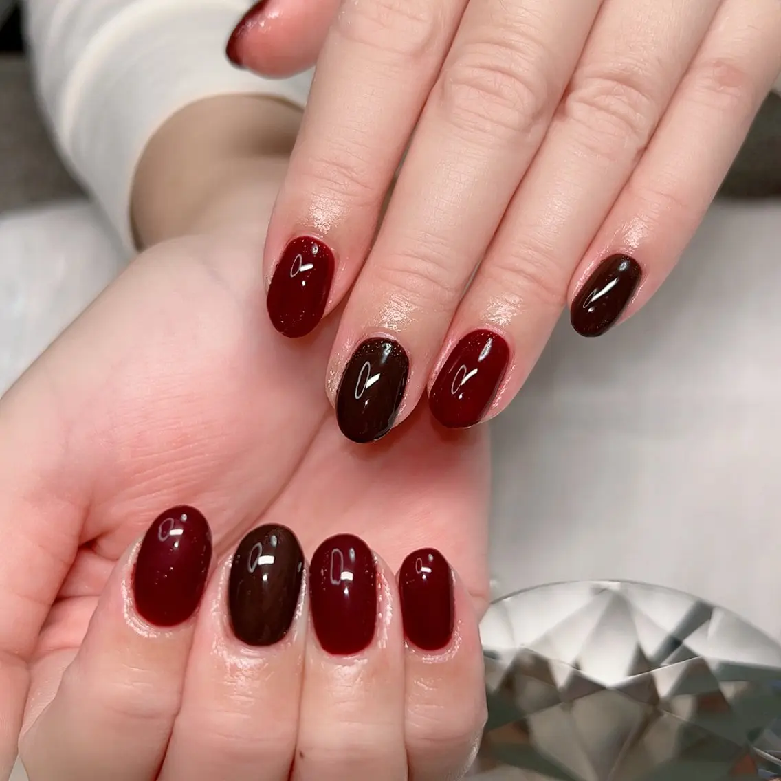 ネイル アートネイル フレンチネイル ジェルネイル グラデーション マグネットネイル ハンドネイル Cute Tips nailのネイルデザイン