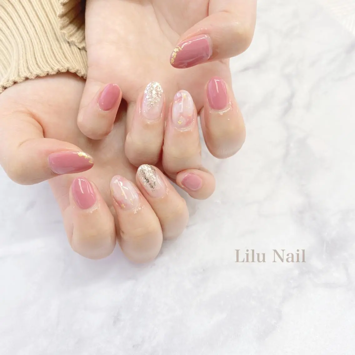 ネイル ニュアンスネイル モチの良さ◉ フィルインネイル♡のネイルデザイン