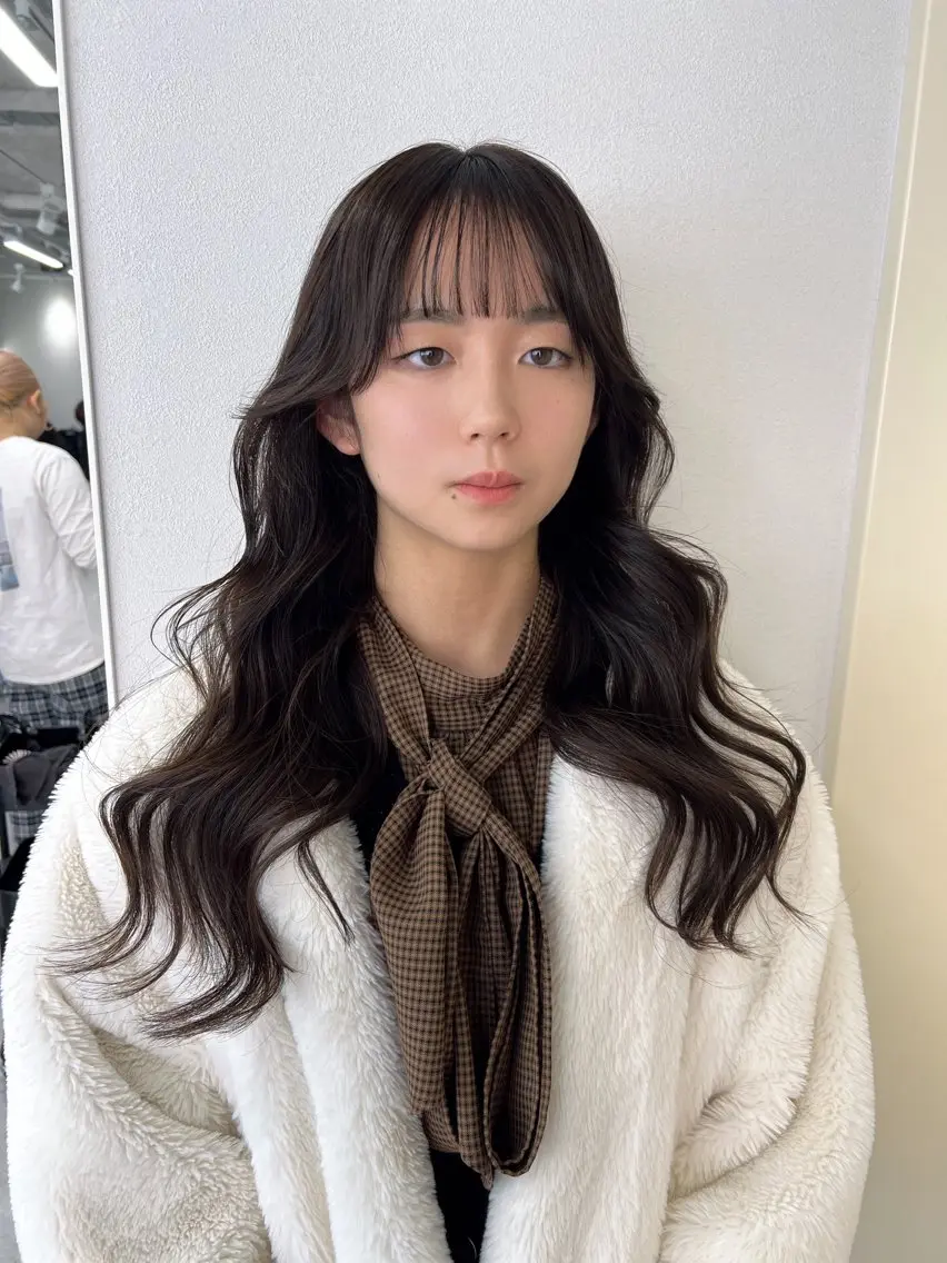 ロング カット ヘアカラー maya🇰🇷韓国 レイヤー/顔まわりのヘアスタイル