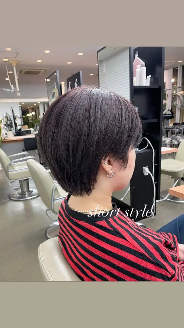 ショート ハンサムショート 似合わせカット ショートヘア ♡レイヤーボブ パーマ/うらら♡のヘアスタイル
