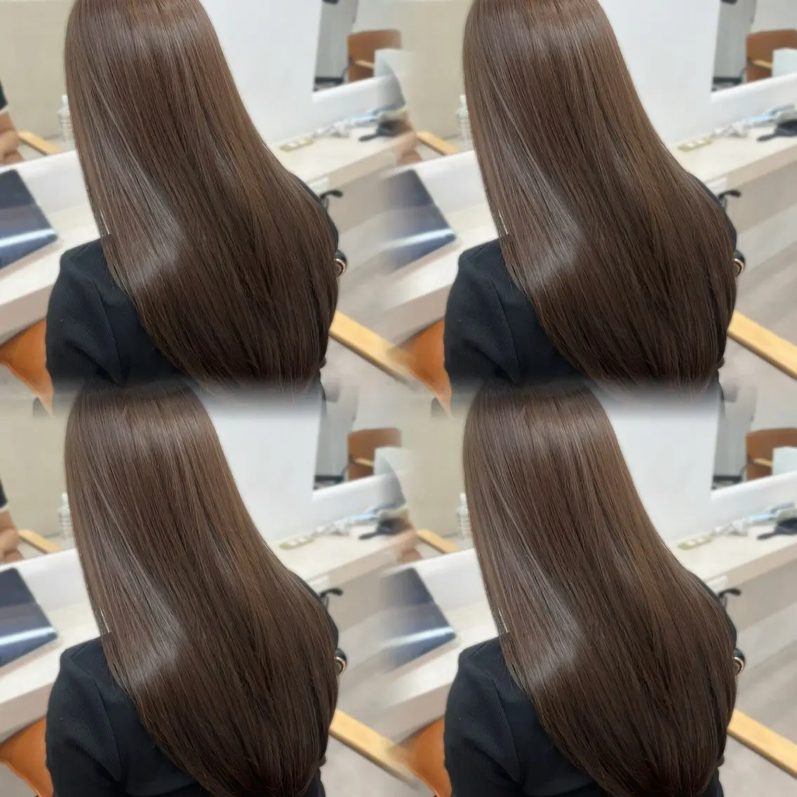 カラー ひなこ♡縮毛矯正/ 艶カラー🤍透明感のヘアスタイル