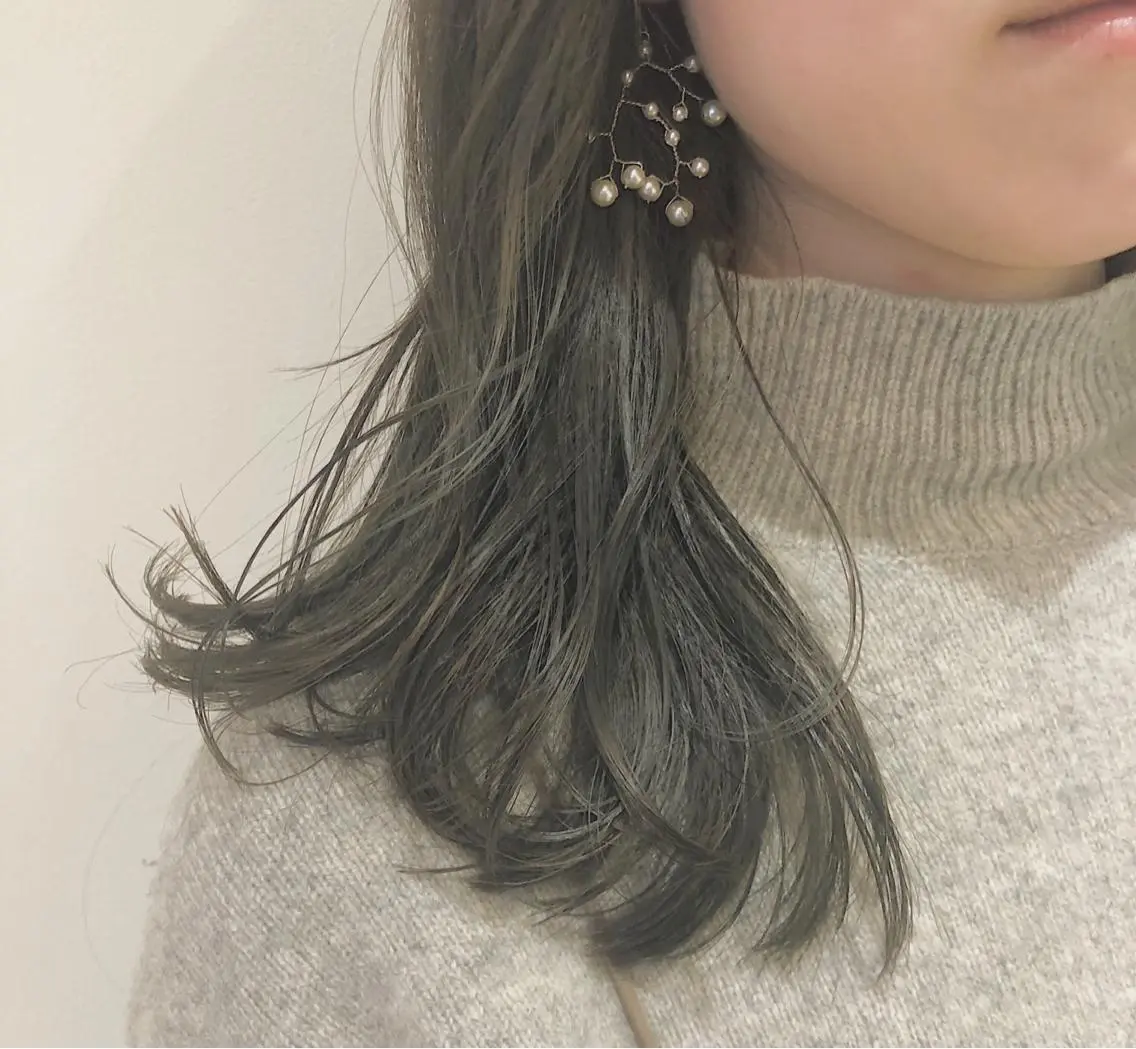 ミディアム カラー パーマ ヘアアレンジ ケアカラー 透明感カラー ハイライトカラー ハイトーンカラー ハイライト 【ツヤ髪美容師】 ツダケイスケのヘアスタイル