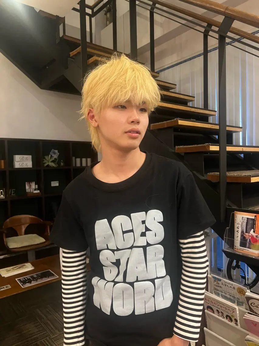 メンズ メンズブリーチ メンズパーマ 田口 愛彩のヘアスタイル