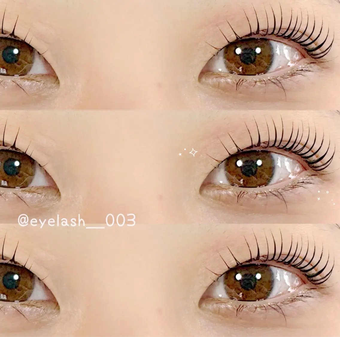 マツエク・マツパ 一重×まつ毛パーマ マツパ Eyelash 003のマツエク・マツパデザイン