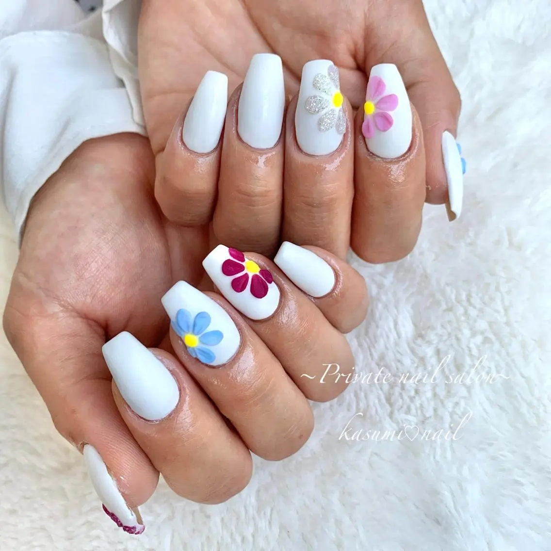 ネイル アートネイル ラメ(グリッター) マグネットネイル ミラーネイル 持ち込み KASUMI♡ Nailのネイルデザイン
