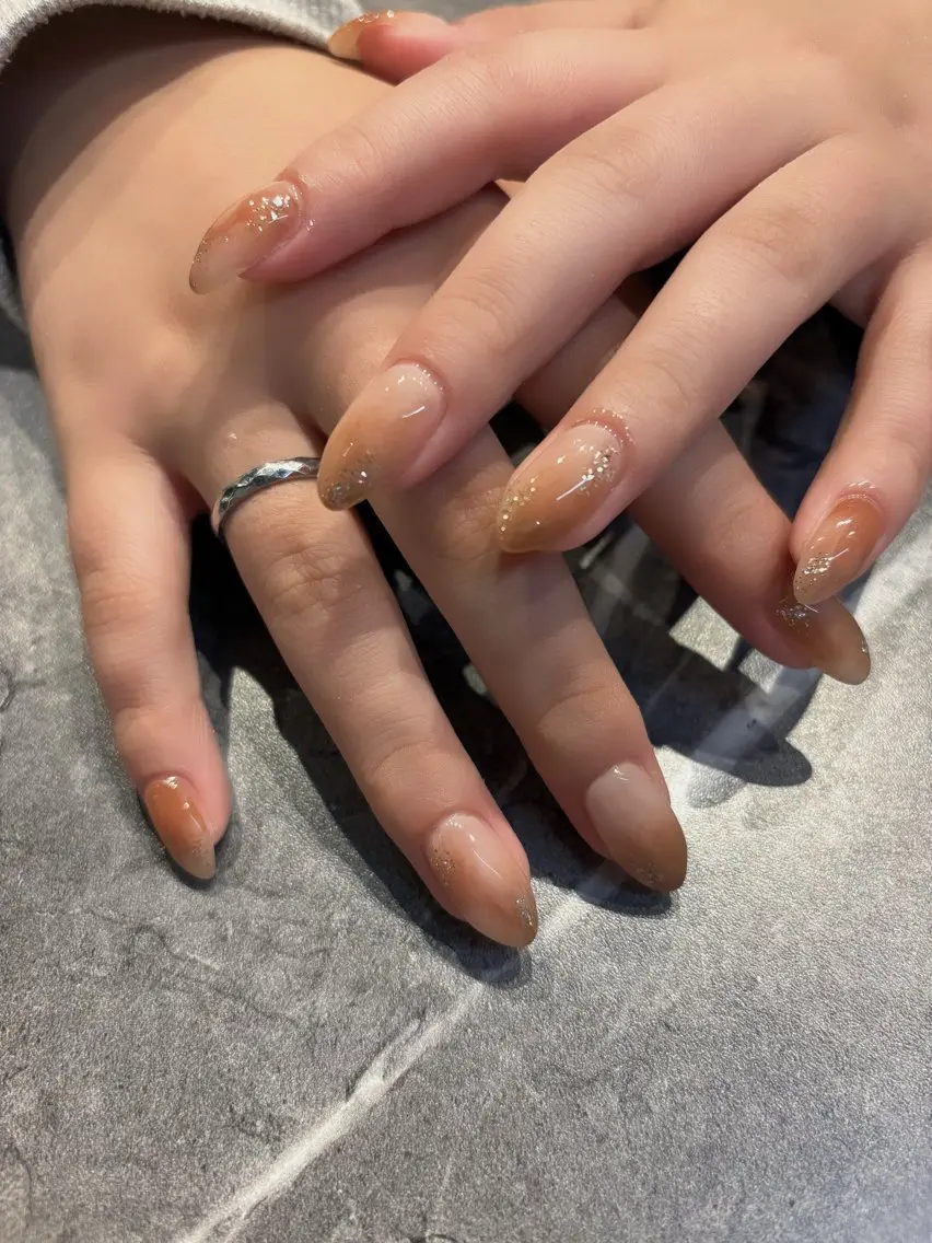 ネイル ラメ(グリッター) ハンドネイル china 🌙.・+のネイルデザイン