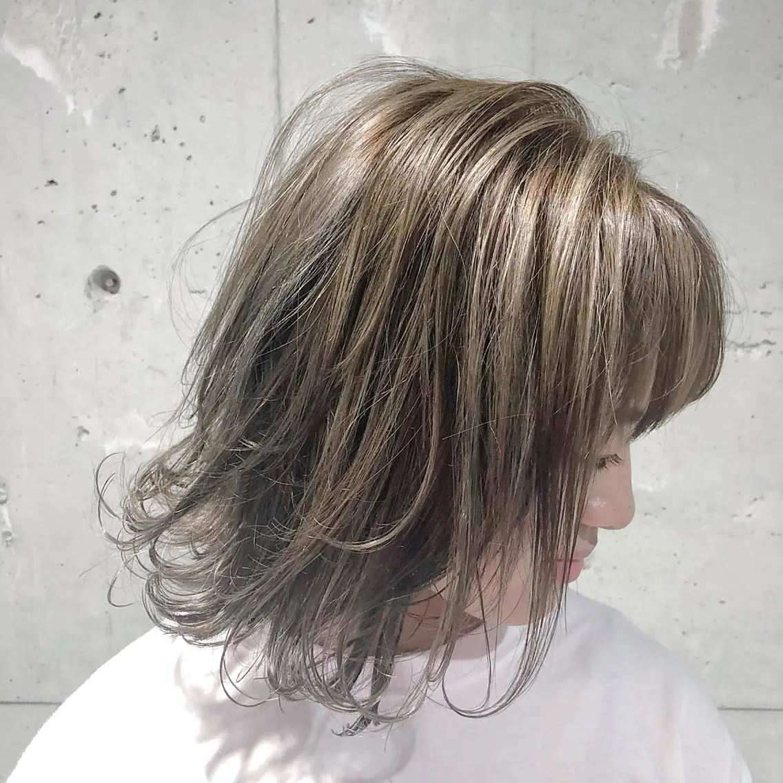ミディアム カラー 🌟横浜THREE 店長担当🌟のヘアスタイル