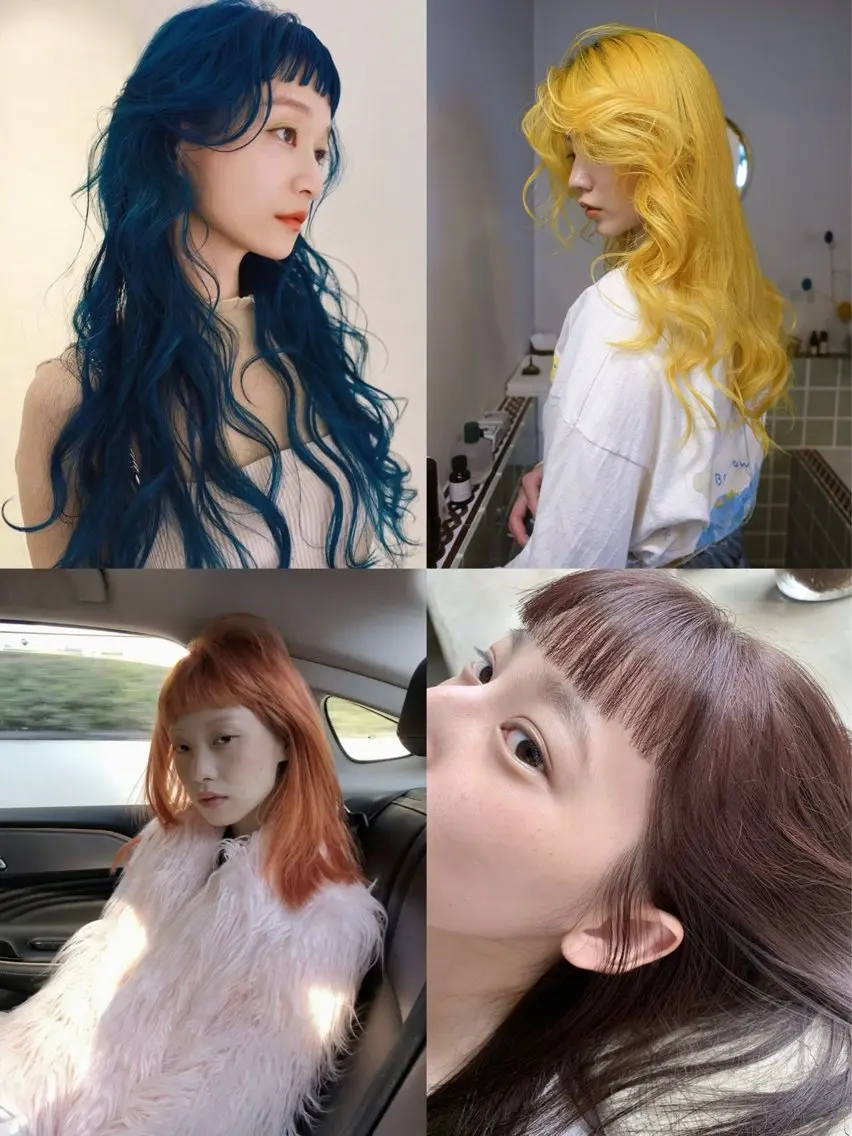 ロング カラー ブリーチ ヘアカラー miteゆい カラーモデルのヘアスタイル