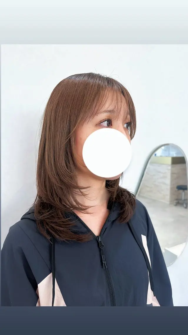 ミディアム Emuest心斎橋 SAKIのヘアスタイル