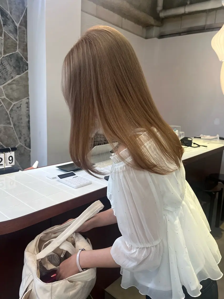 セミロング カラー ヘアカラー Sanaダブルカラー ✨️パルコ徒歩1分のヘアスタイル