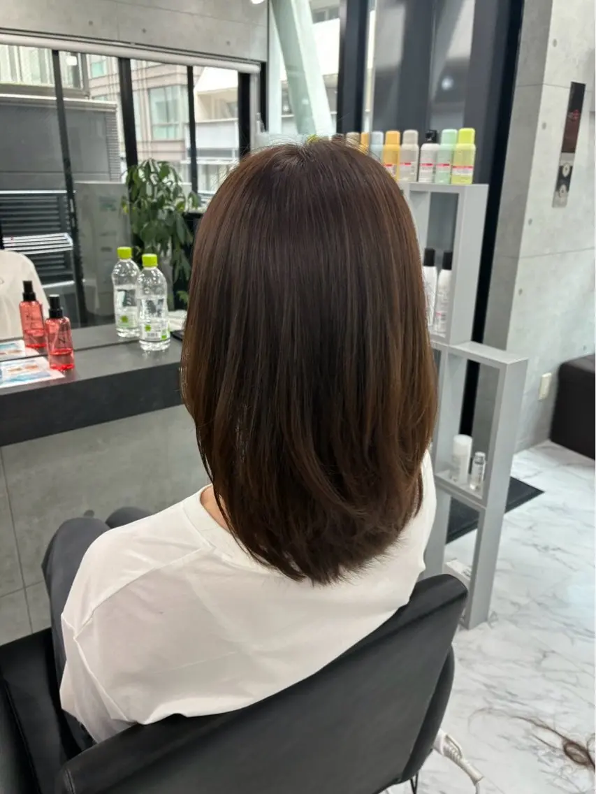 セミロング カラー カット ヘアカラー Endearing 🌟銀座のヘアスタイル