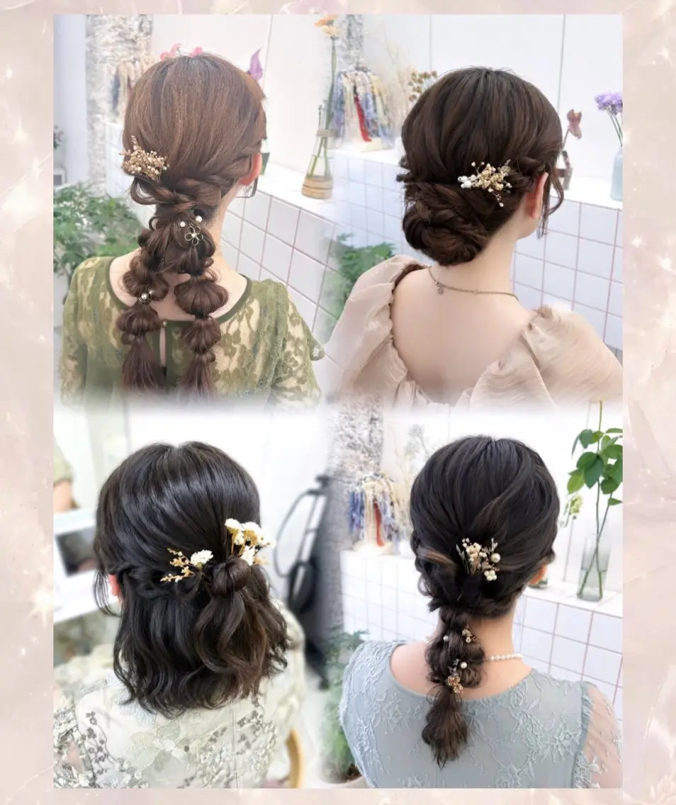 ヘアアレンジ 結婚式・ブライダル ヘアセット ゆうひ🎀艶カラー/ ヘアメ/チョコカラーのヘアスタイル
