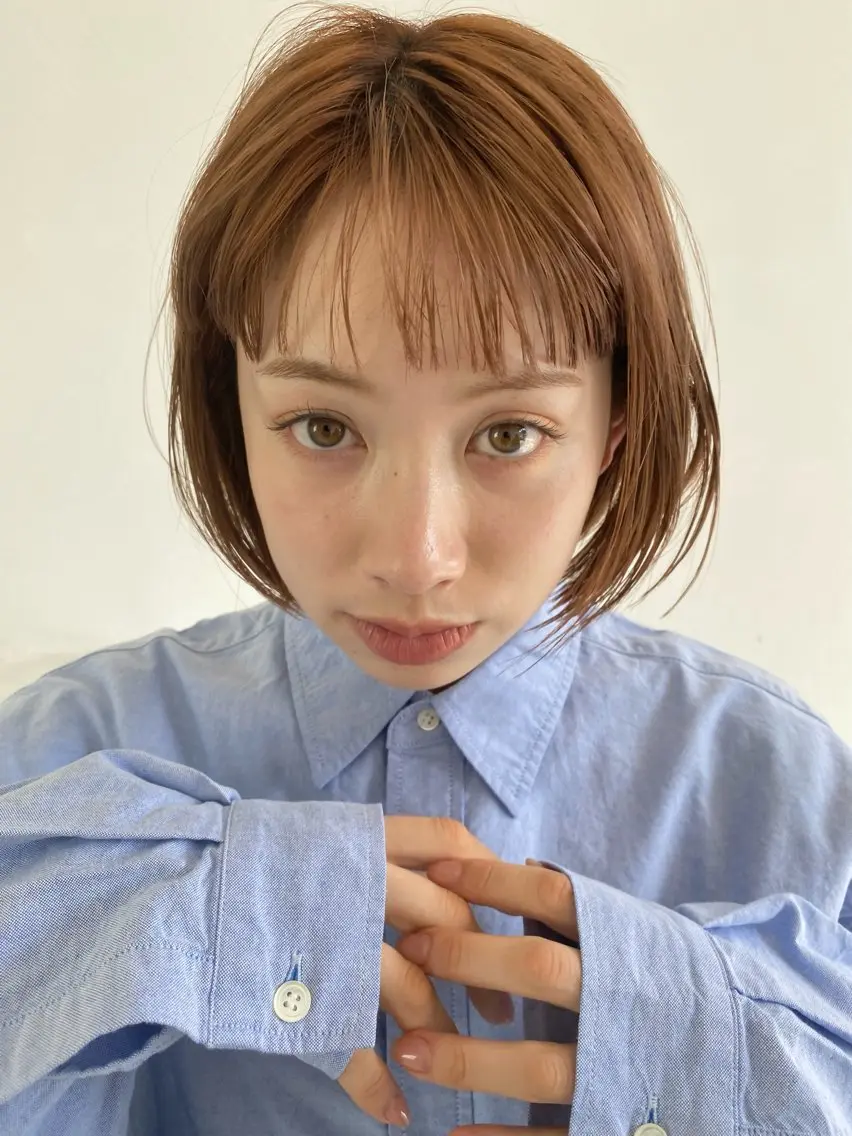 ショート カラー ベージュカラー ボブ カット ヘアカラー トリートメント 🧼柴田 健太郎🧼のヘアスタイル