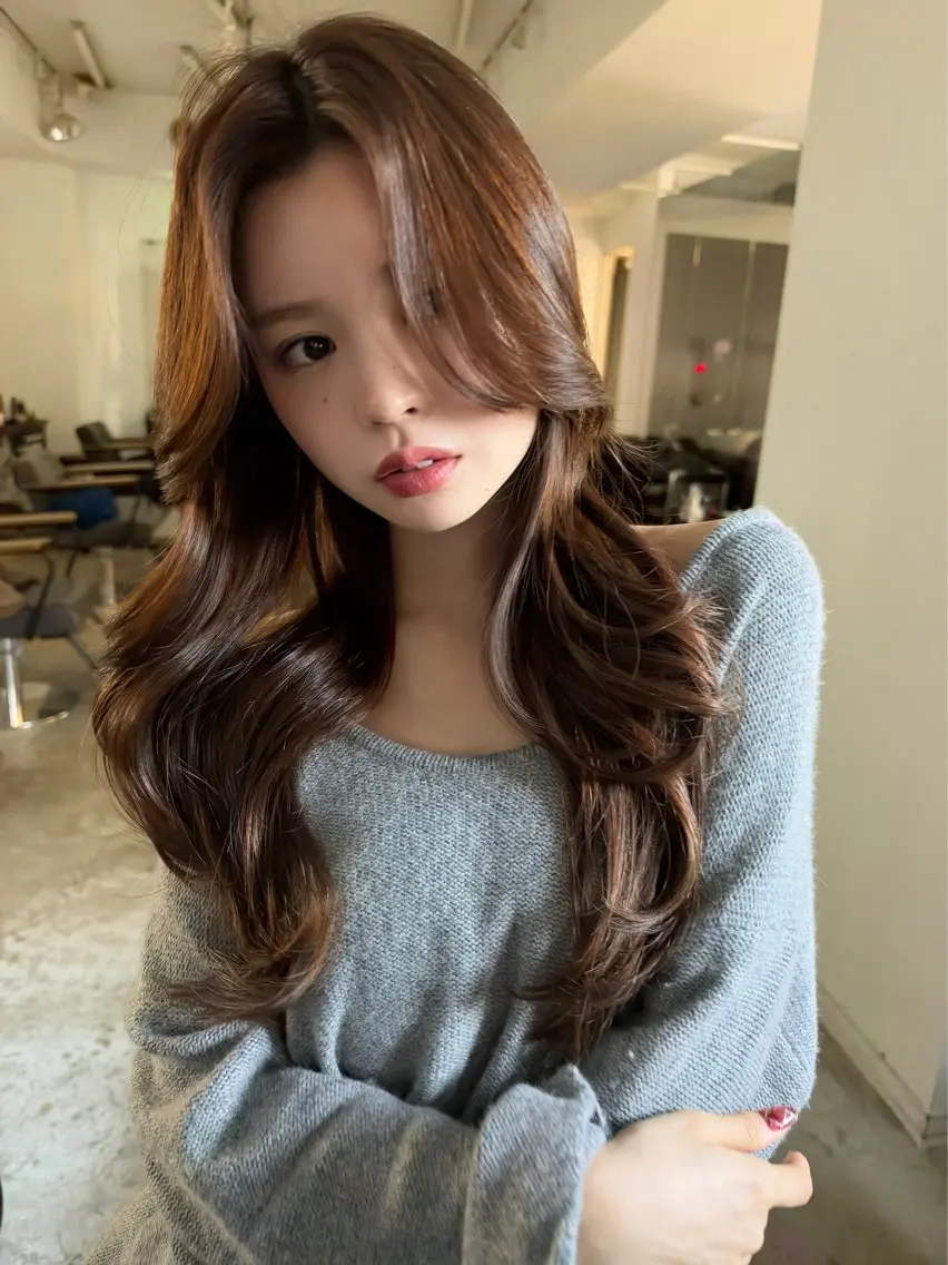 ロング 韓国風ヘア 縮毛矯正 カット パーマ トリートメント レイヤー/デジパ SAKIのヘアスタイル