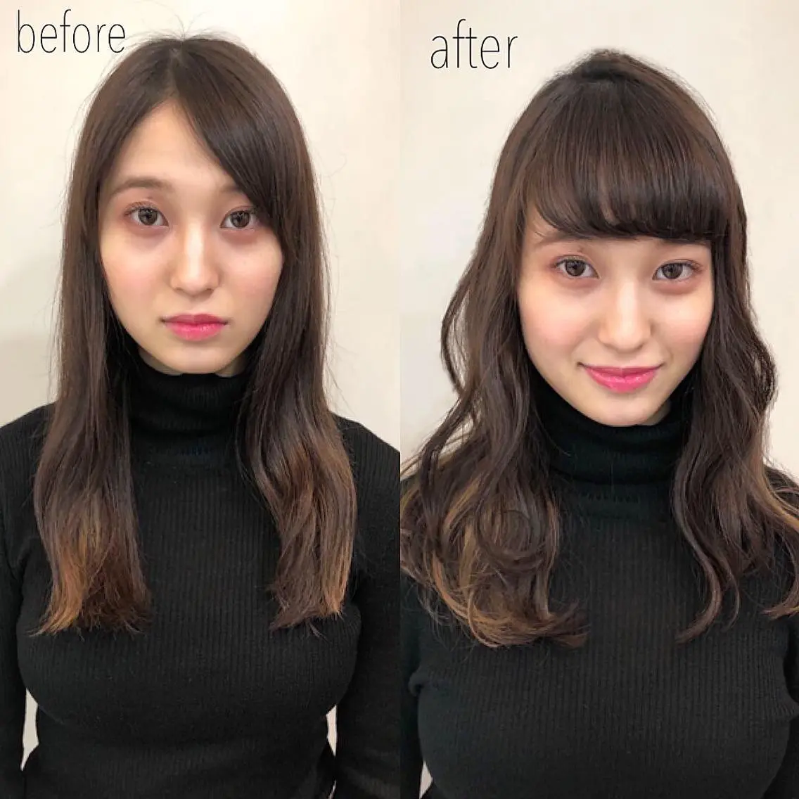ミディアム カラー パーマ KONOMI スタイリストのヘアスタイル