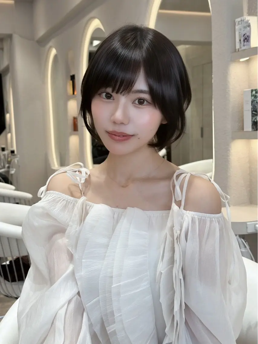 【🎀ショートカット🎀】似合わせカット+超音波アイロン1stepトリートメント+ブロー付き🪞の写真