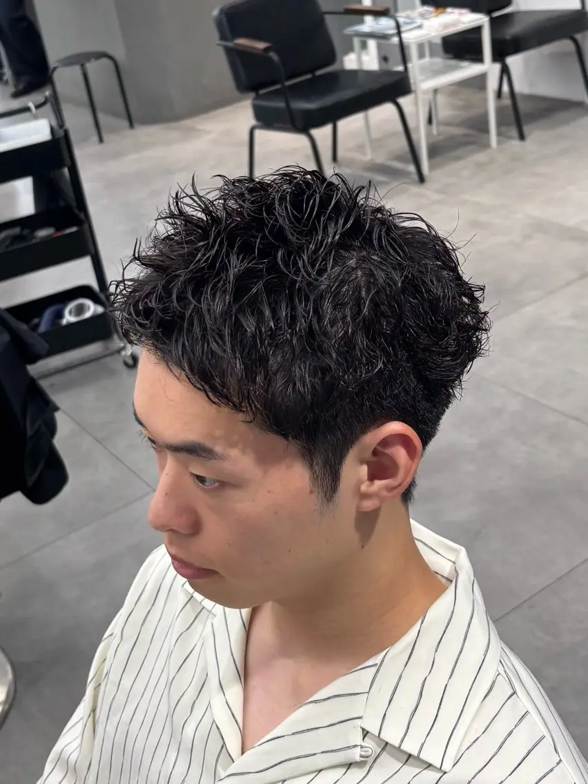 【🔥ショートパーマならこれ🔥】メンズカット+🌀ショートパーマ🌀［スパイキーパーマ/極道パーマ/フェザーショート］の写真