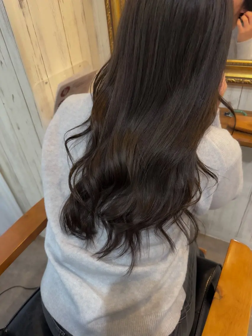 ロング カラー ブリーチ 透明感カラー グレージュ ラベンダーカラー ラベンダーグレージュ 8日◎髪質改善 misatoのヘアスタイル