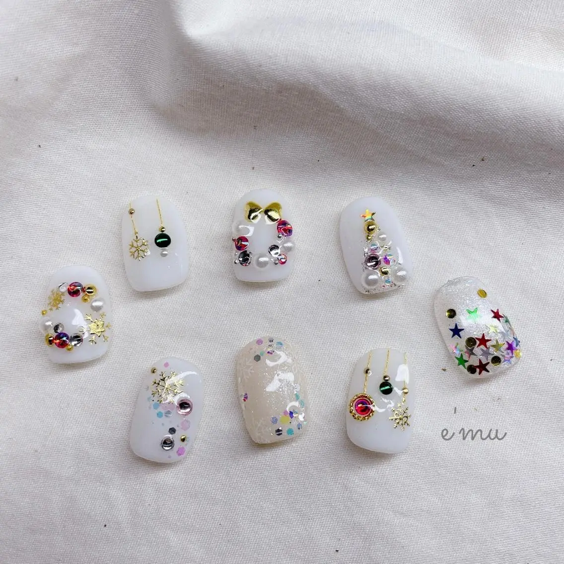 ネイル 冬ネイル クリスマス nail salon e'mu💐のネイルデザイン