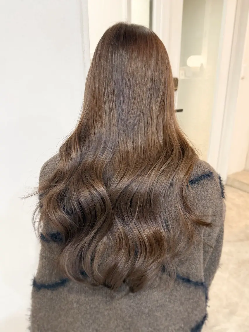 ロング カラー バレイヤージュ ベージュカラー ブリーチ ケアブリーチ ダブルカラー ヘアカラー トリートメント ミディアム/顔周り/ ベージュ🌼mayuのヘアスタイル