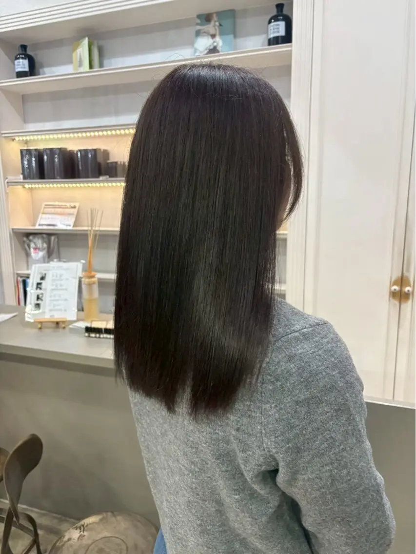 カラー 透明感カラー ここののヘアスタイル
