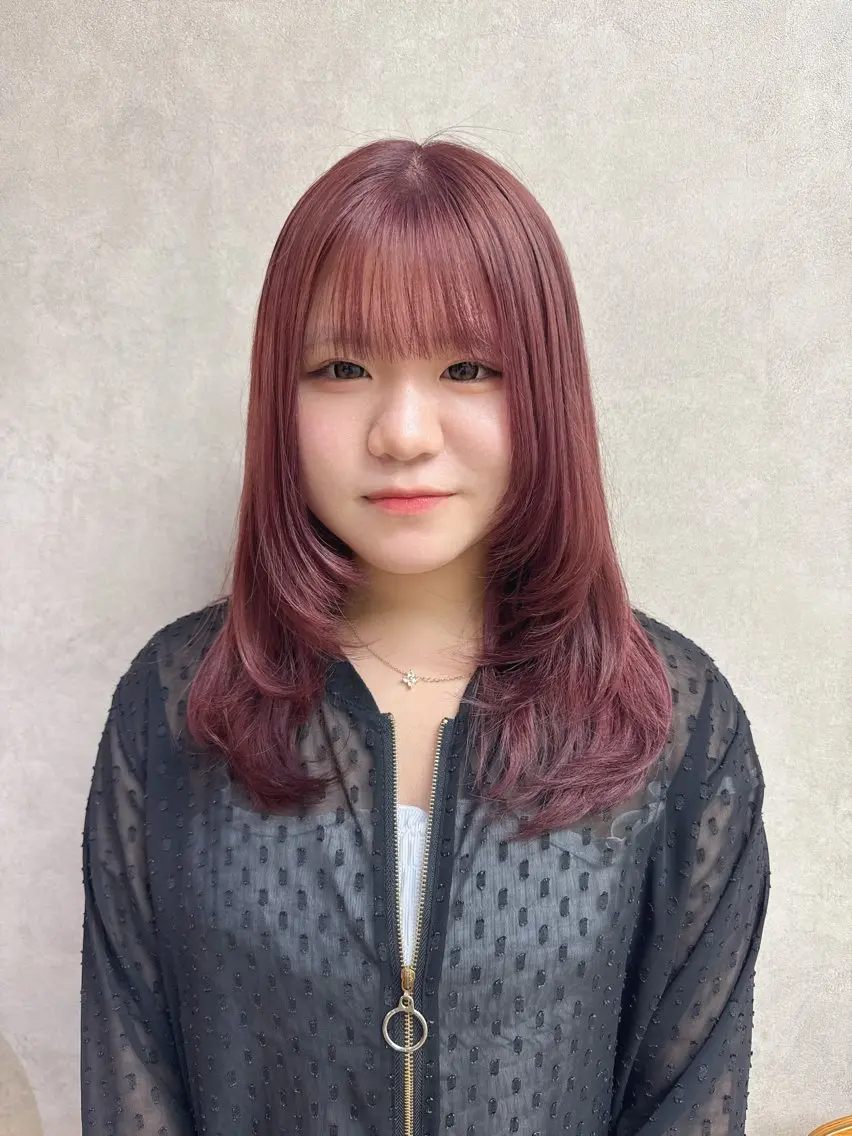 ミディアム カラー カット ヘアカラー トリートメント 伶風/ ボブのヘアスタイル