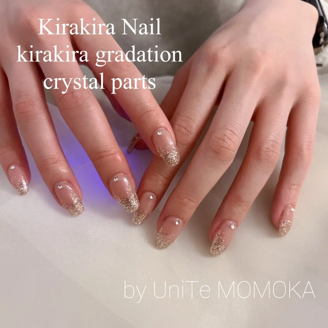 ネイル グラデーション ラメ(グリッター) ラメグラデーション Momo nailsalonのネイルデザイン