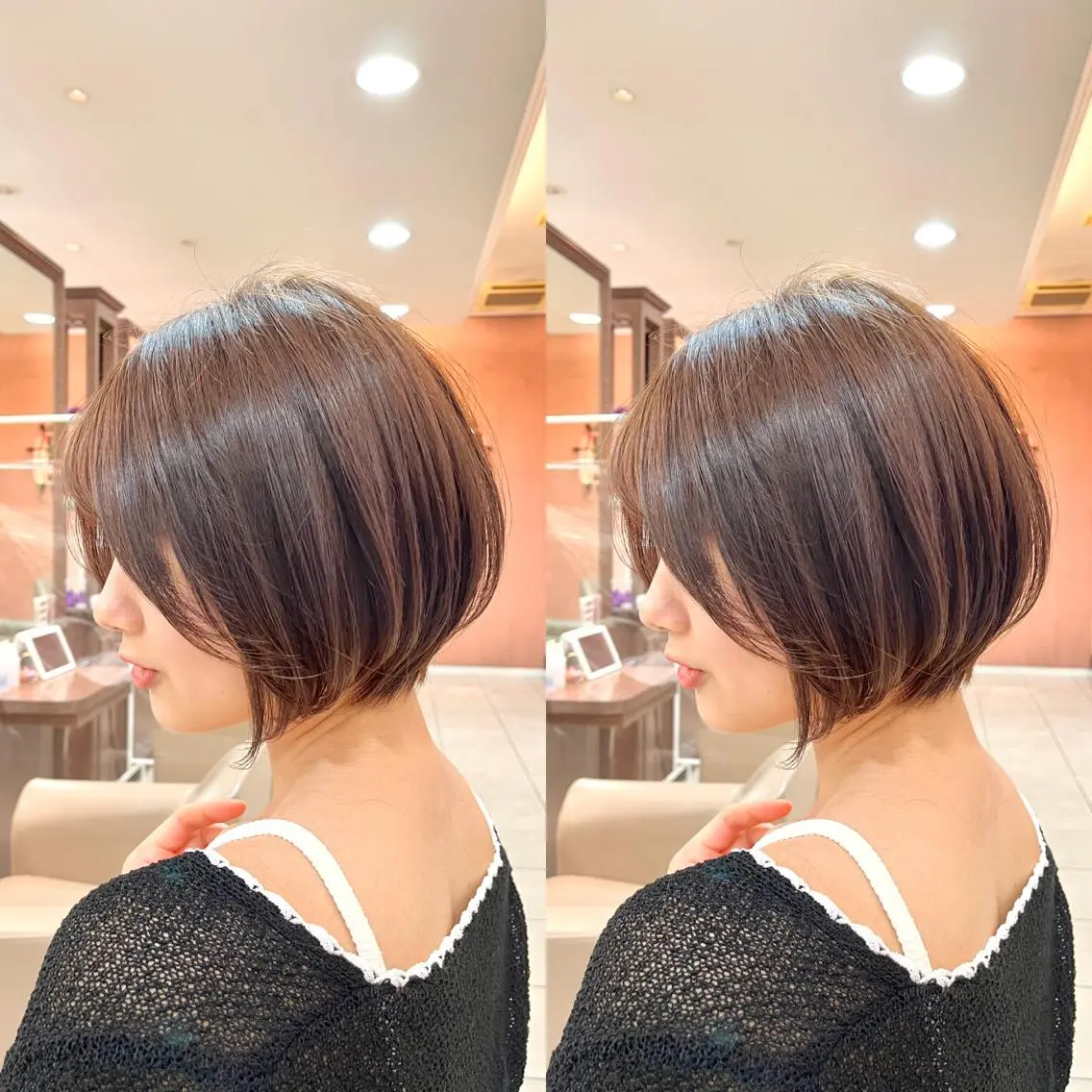 ショート ショートボブ ハンサムショート ボブ くびれヘア ハイライト カット ヘアカラー トリートメント 《大人気髪質改善》 プログレス国分寺店のヘアスタイル