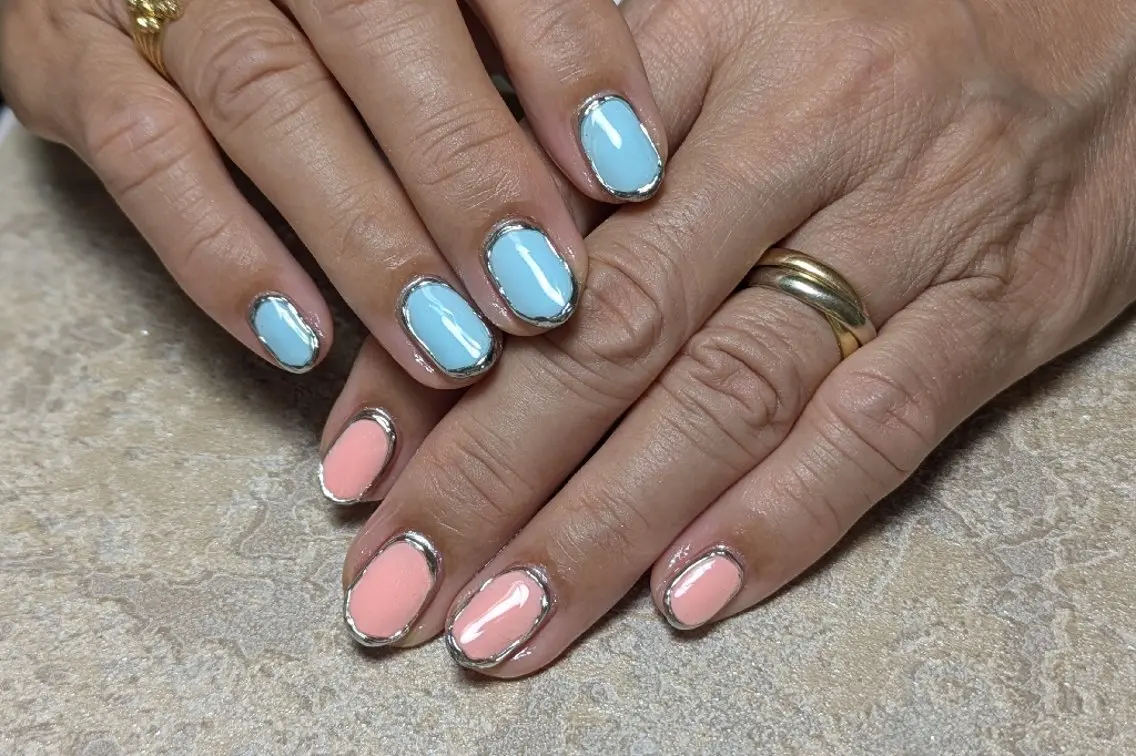 ネイル パステルネイル シンプルネイル 夏ネイル ハンドネイル m&pPrivate nailsalonのネイルデザイン
