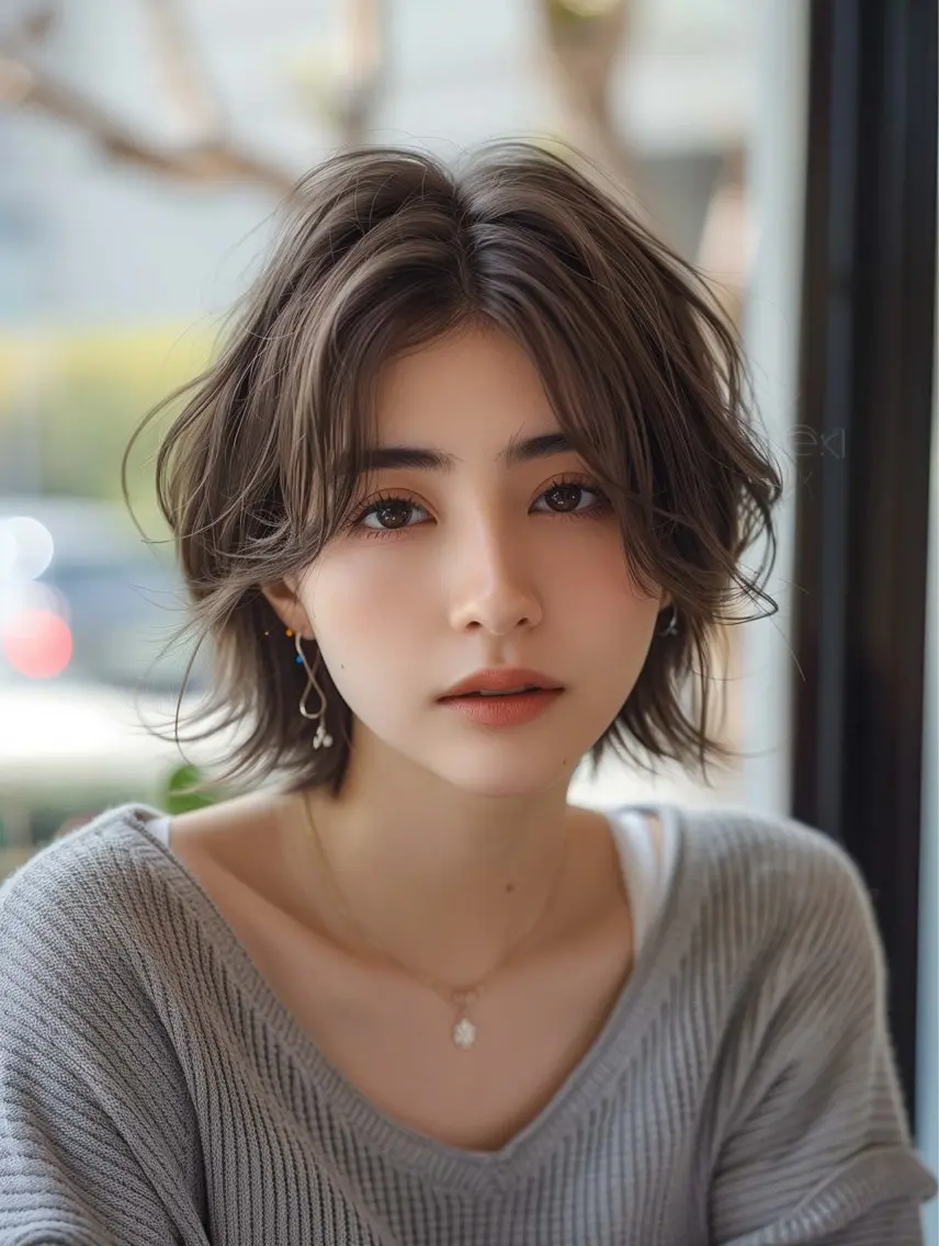 ミディアム パーマ カット ✨シルクストレート✨ 美髪髪質改善Yukiのヘアスタイル