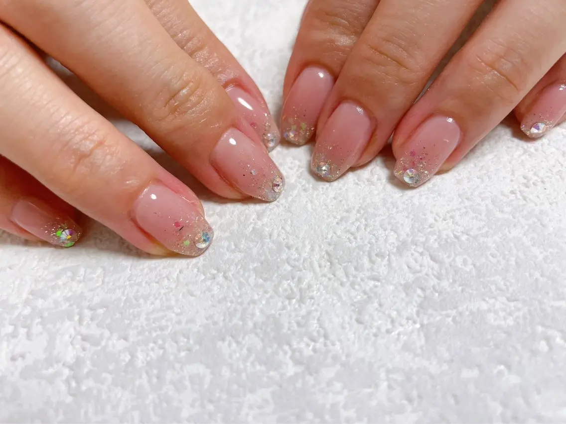 ネイル ジェルネイル キラキラネイル 韓国ネイル ラメ(グリッター) メンズネイル kiki nail たまプラーザのネイルデザイン