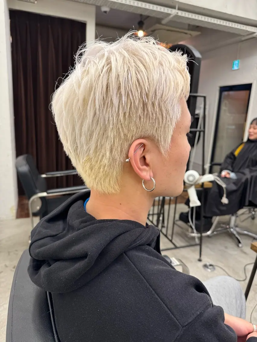 ショート カラー メンズ メンズブリーチ ブリーチ 抜きっぱなしブロンド ブロンド カット ヘアカラー トリートメント 💈メンズ特化💈 TASUKUのヘアスタイル