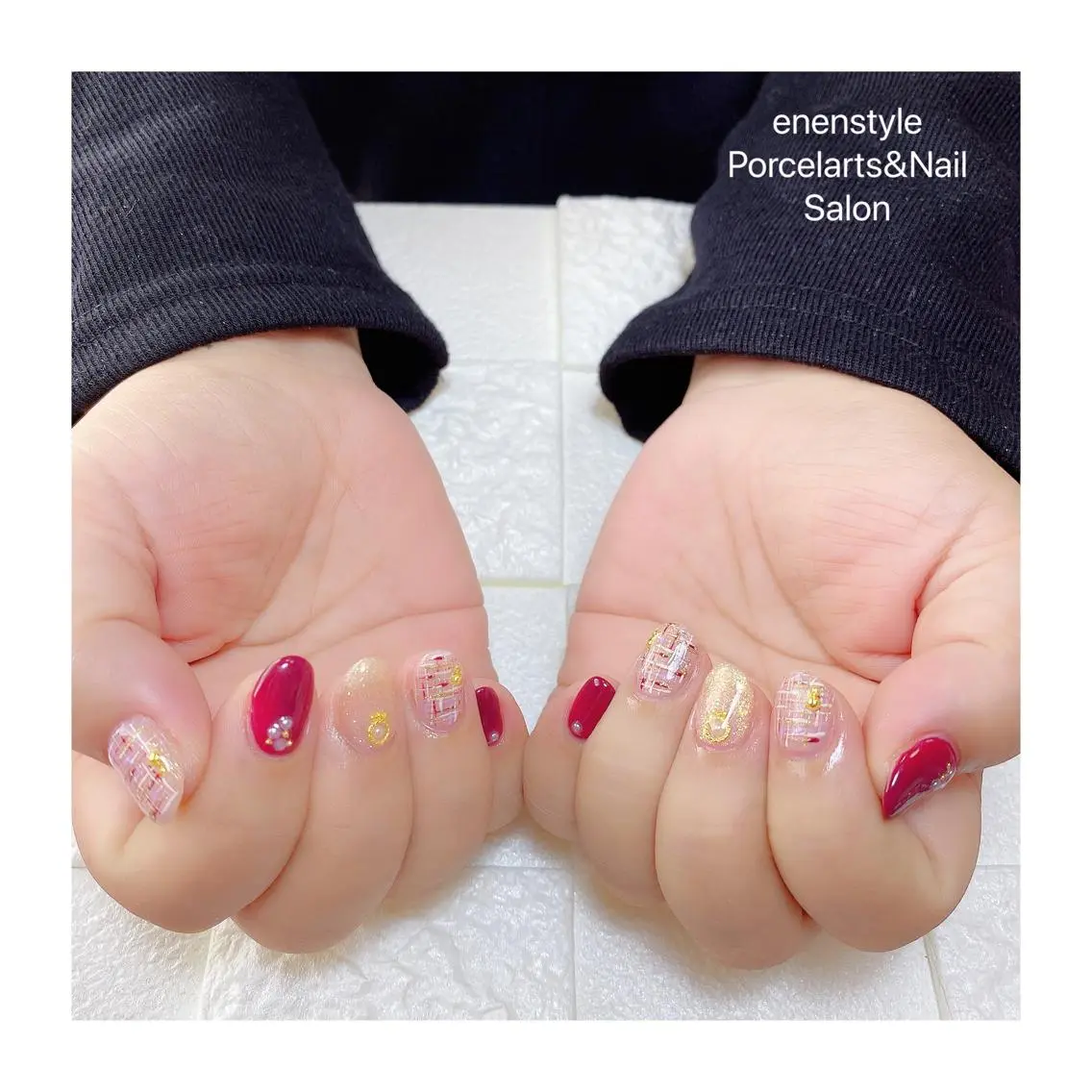 ミディアム ネイル 🐾enen style 🐾のネイルデザイン