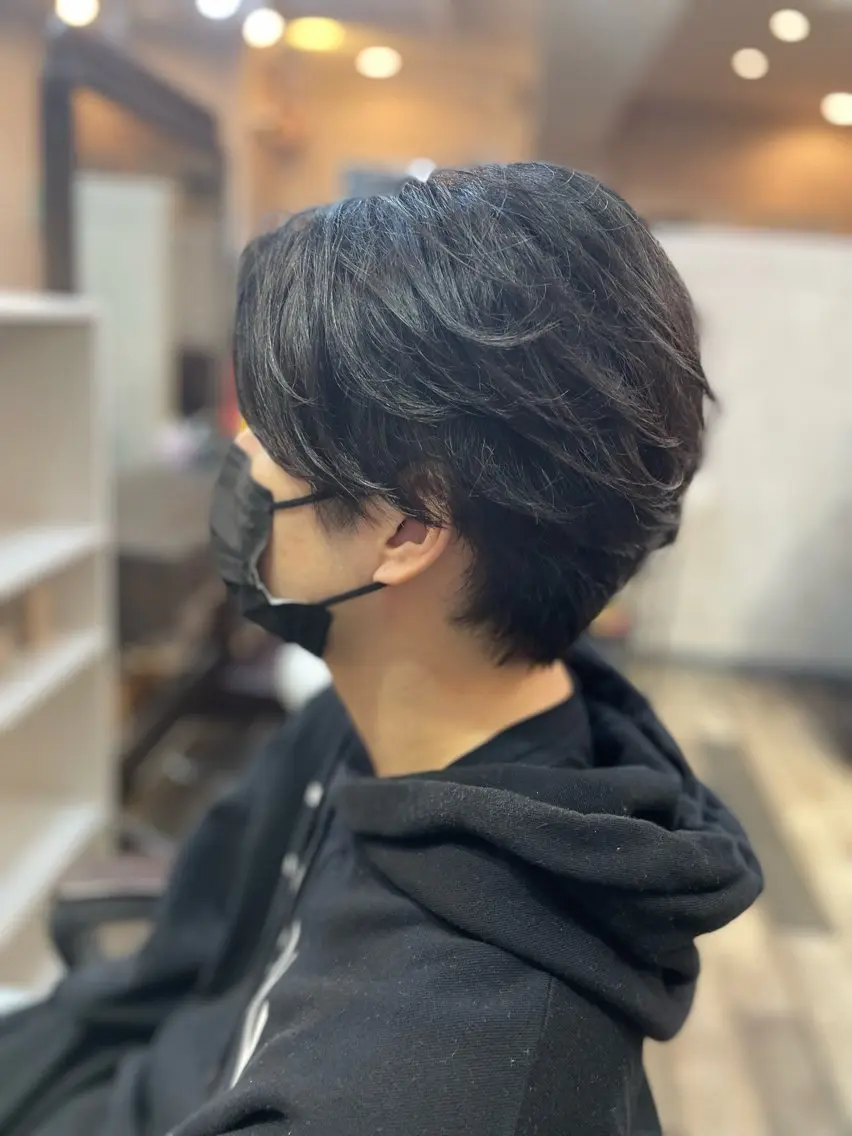 ショート メンズ メンズハイライト メンズインナーカラー メンズパーマ ハイライト 髪質改善 カット 💎ルフレ歌舞伎町 💎プルエクステのヘアスタイル