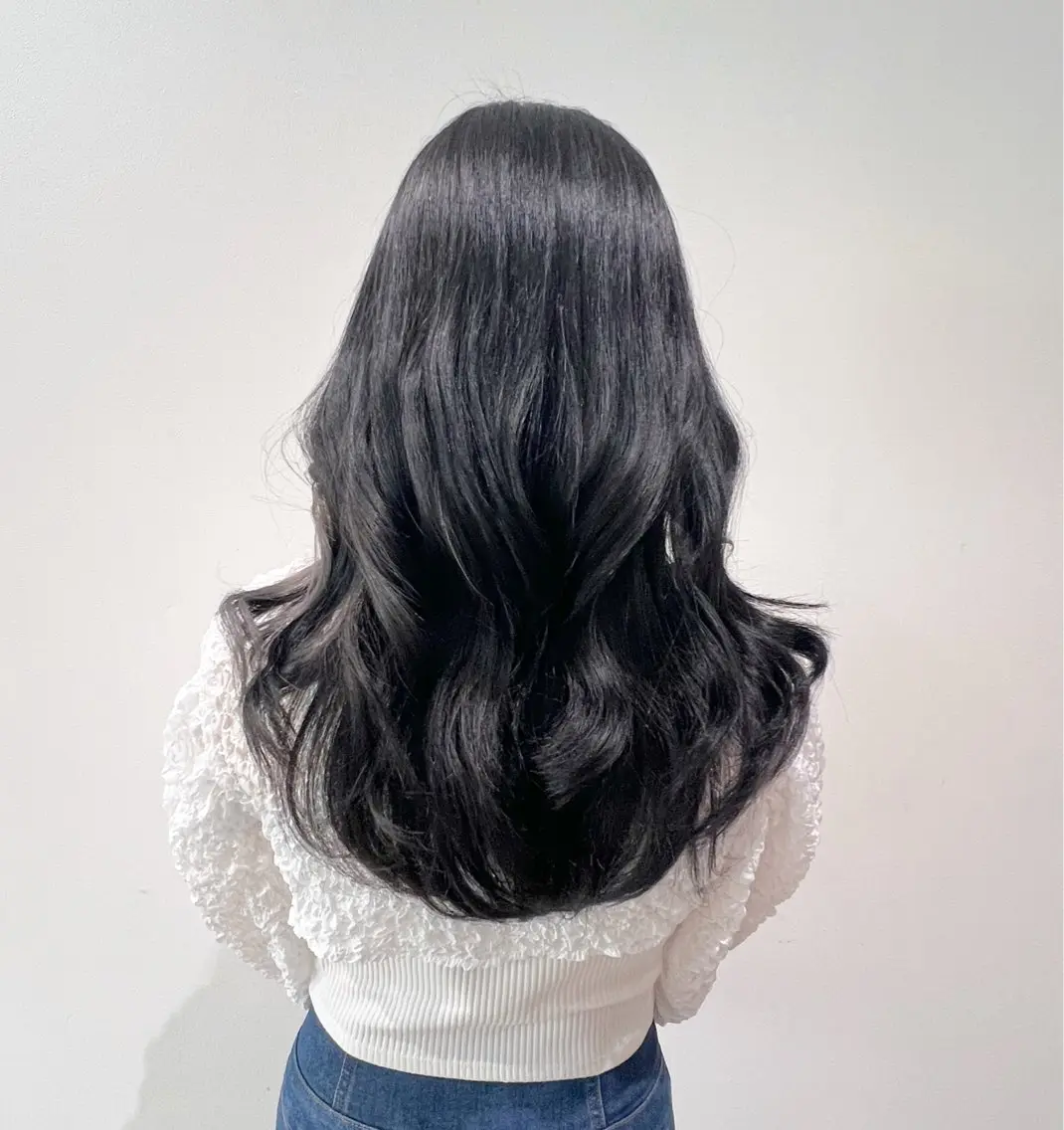 ロング カラー カット ヘアカラー トリートメント 💗渋谷/韓国/レイ ヤー顔周りSayaのヘアスタイル