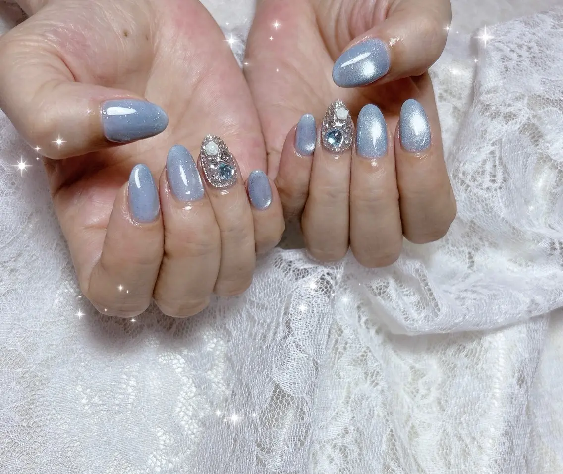 ネイル マグネットネイル ハンドネイル FLARE NAIL フレアネイルのネイルデザイン
