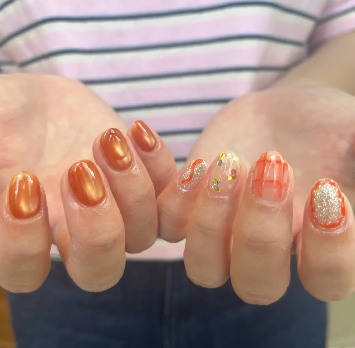 ネイル 持ち込み ハンドネイル ハルカ (AT.1011)のネイルデザイン