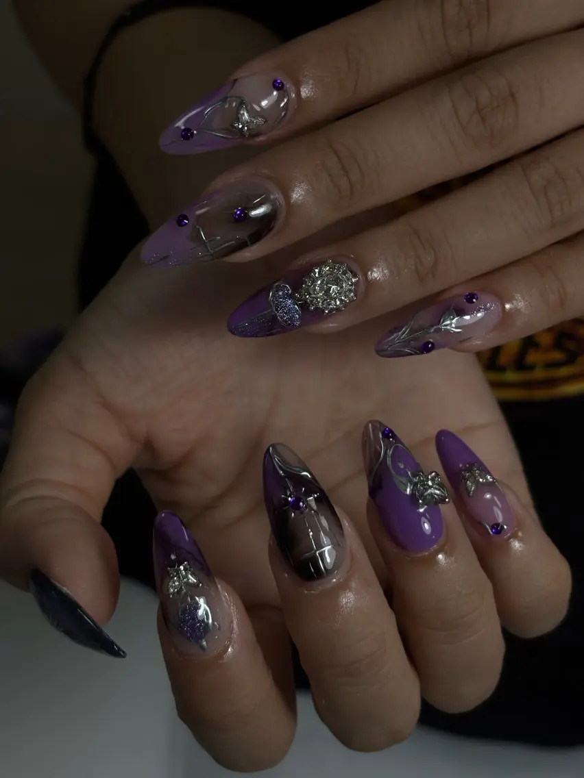 ネイル 長さ出し キラキラネイル 韓国ネイル ロングネイル 夏ネイル ハンドネイル Sully Nail  Labのネイルデザイン