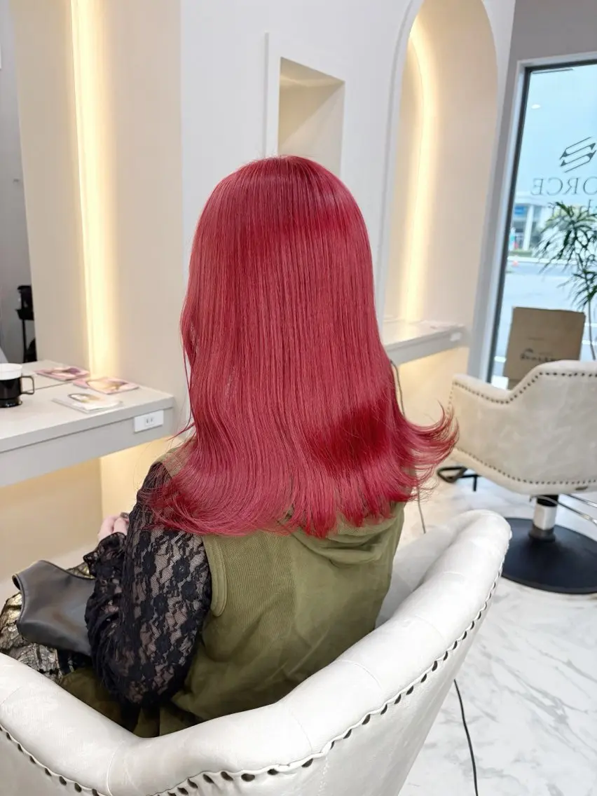 セミロング カラー ブリーチ ケアブリーチ ハイトーンカラー 髪質改善 トリートメント ヘアカラー 🫧富田 苑実🫧のヘアスタイル