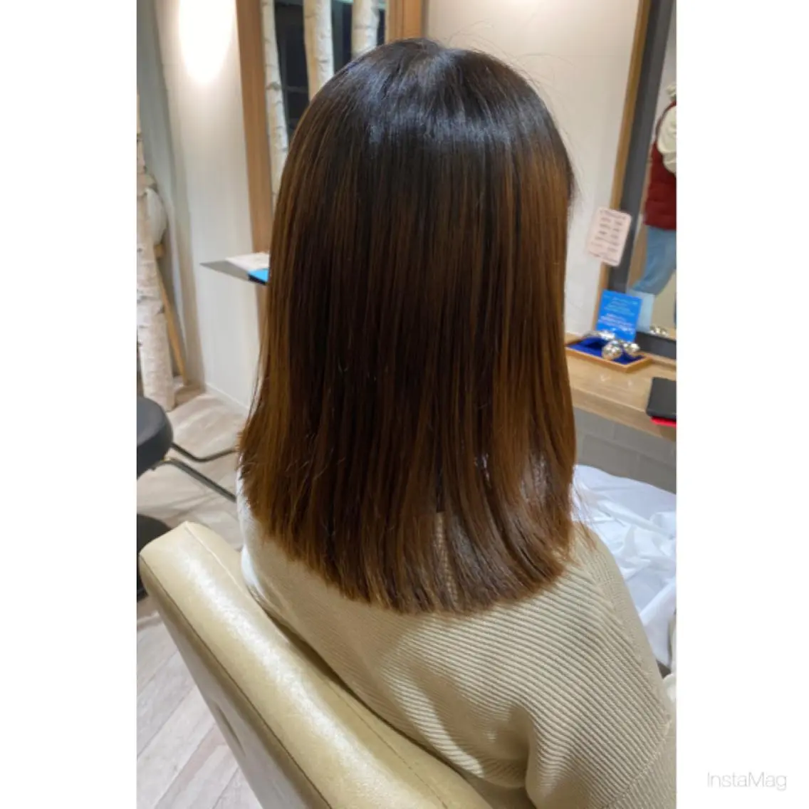 セミロング カット トリートメント 岩間 香純のヘアスタイル