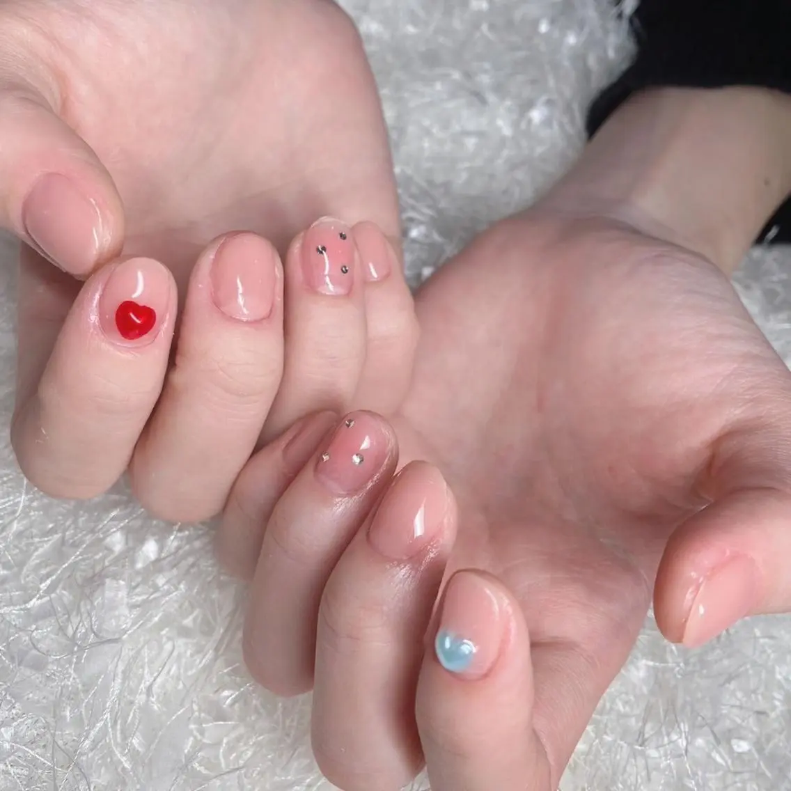 ネイル 長さ出し フレンチネイル ジェルネイル グラデーション 韓国ネイル ハンドネイル Nail&eye Belire 新宿のネイルデザイン