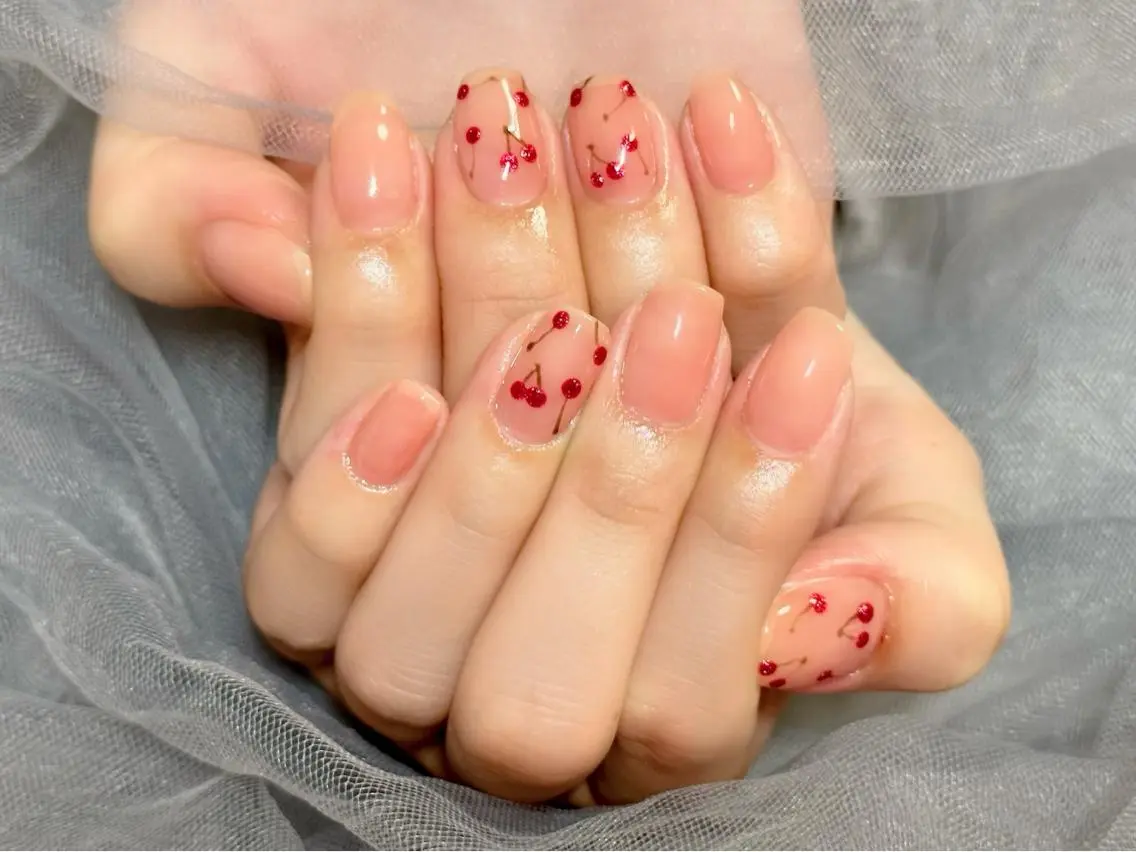 ネイル ピンク ピンクベージュ シンプルネイル ハンドネイル Nail Salon KURELLYのネイルデザイン