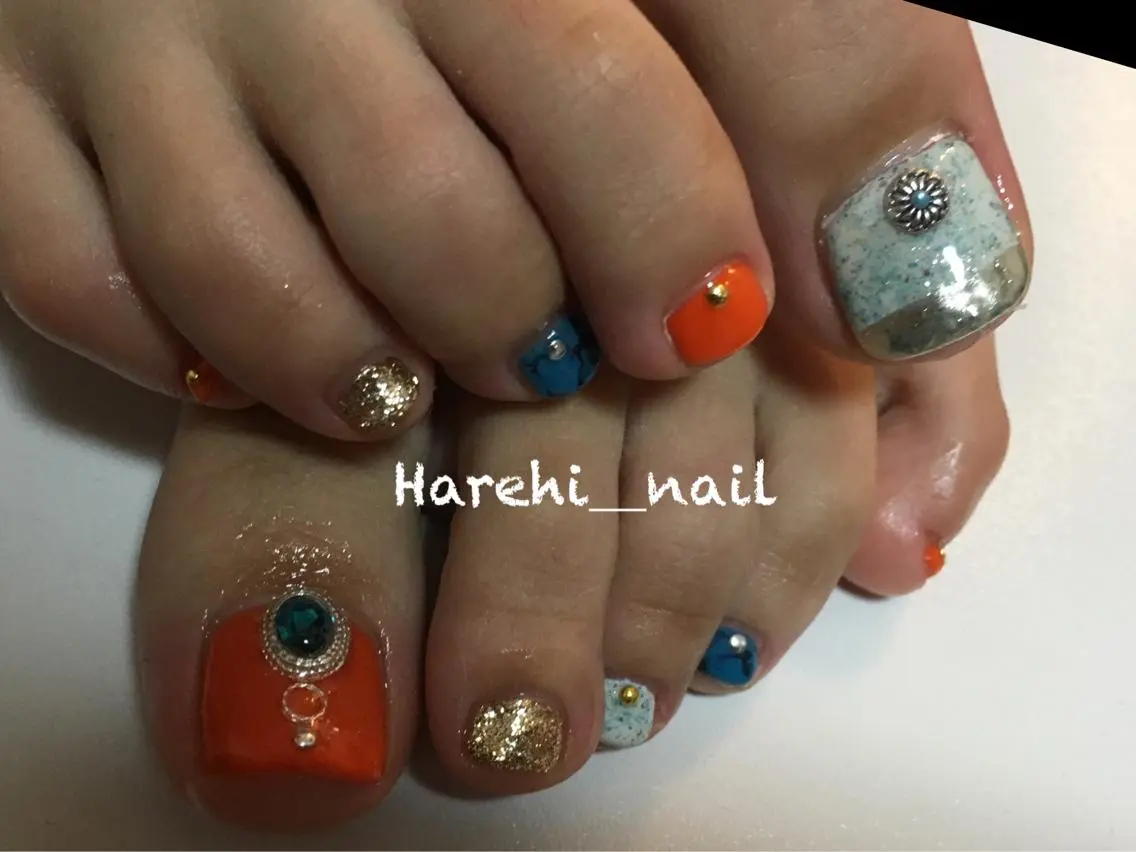 ネイル フットネイル Harehi_ nailのネイルデザイン